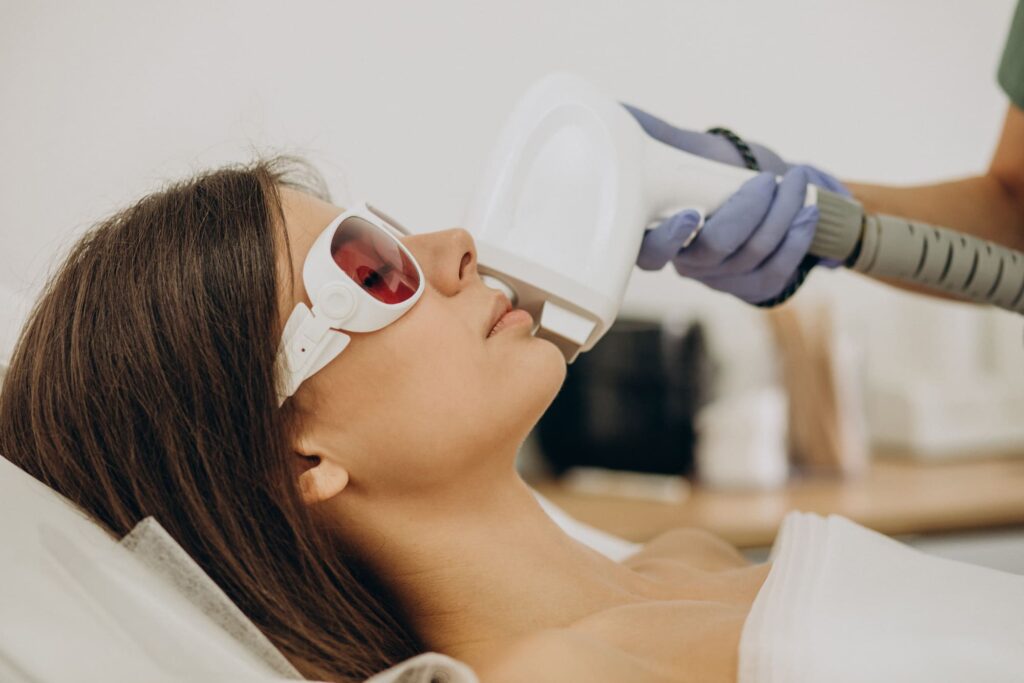 gezicht ontharen met laser